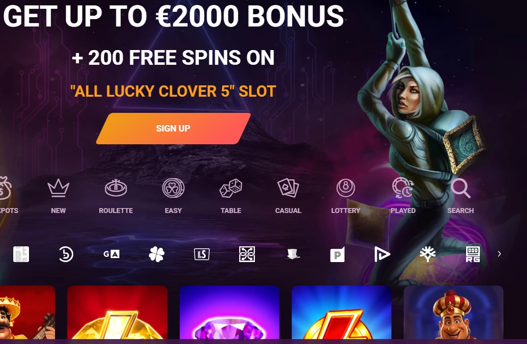 RickyCasino registration login banner