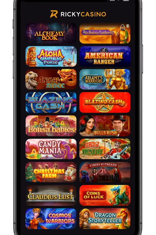 Ricky Casino Games on Mobile